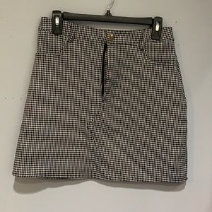 Medium black and white mini skirt